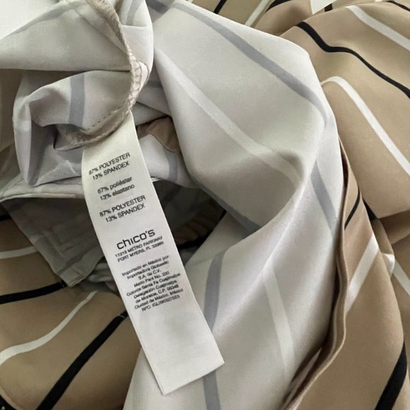 Chico's Zenergy  Striped Zip up Jacket Size  or 16 - Picture 7 of 8